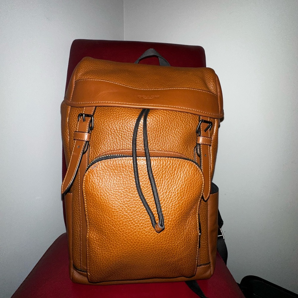 Coach Men's Brown Leather Backpack